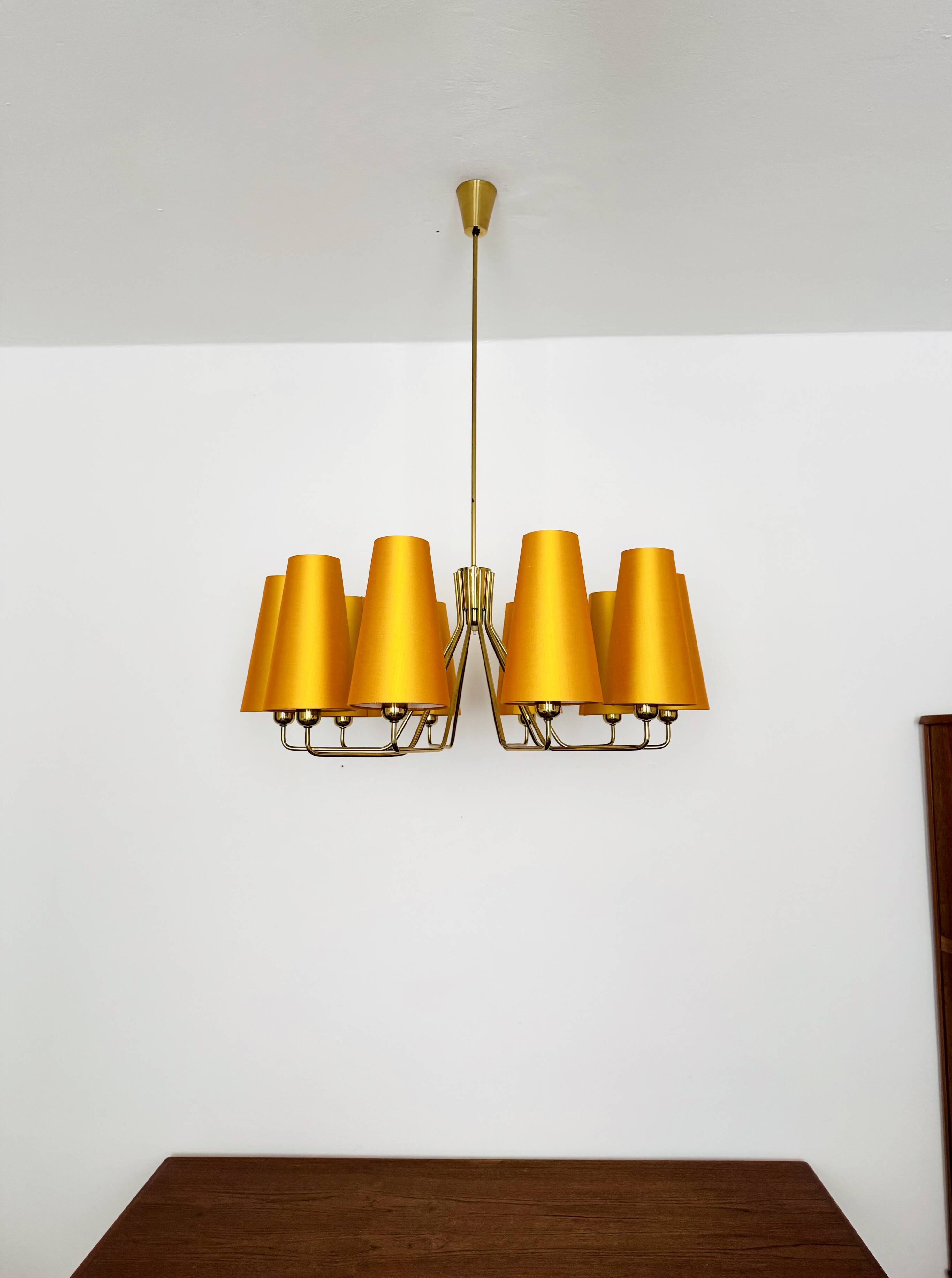 Large Brass Chandelier by Rupert Nikoll