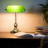 Paire de lampes de banquier/notaire