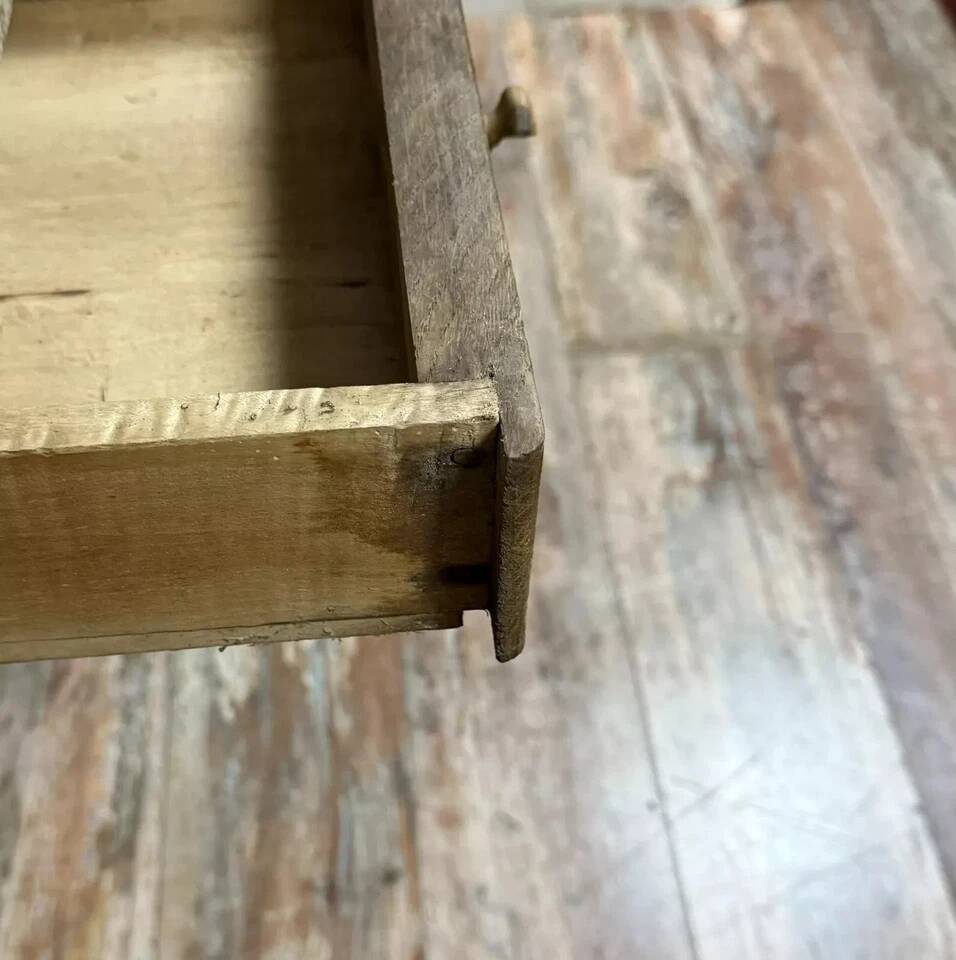 Louis XVI period desk in stripped wood circa 1800