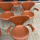 10x armchairs with arms, series 7 Butterfly Fritz Hansen by Arne Jacobsen in Cognac leather, in perfect condition.