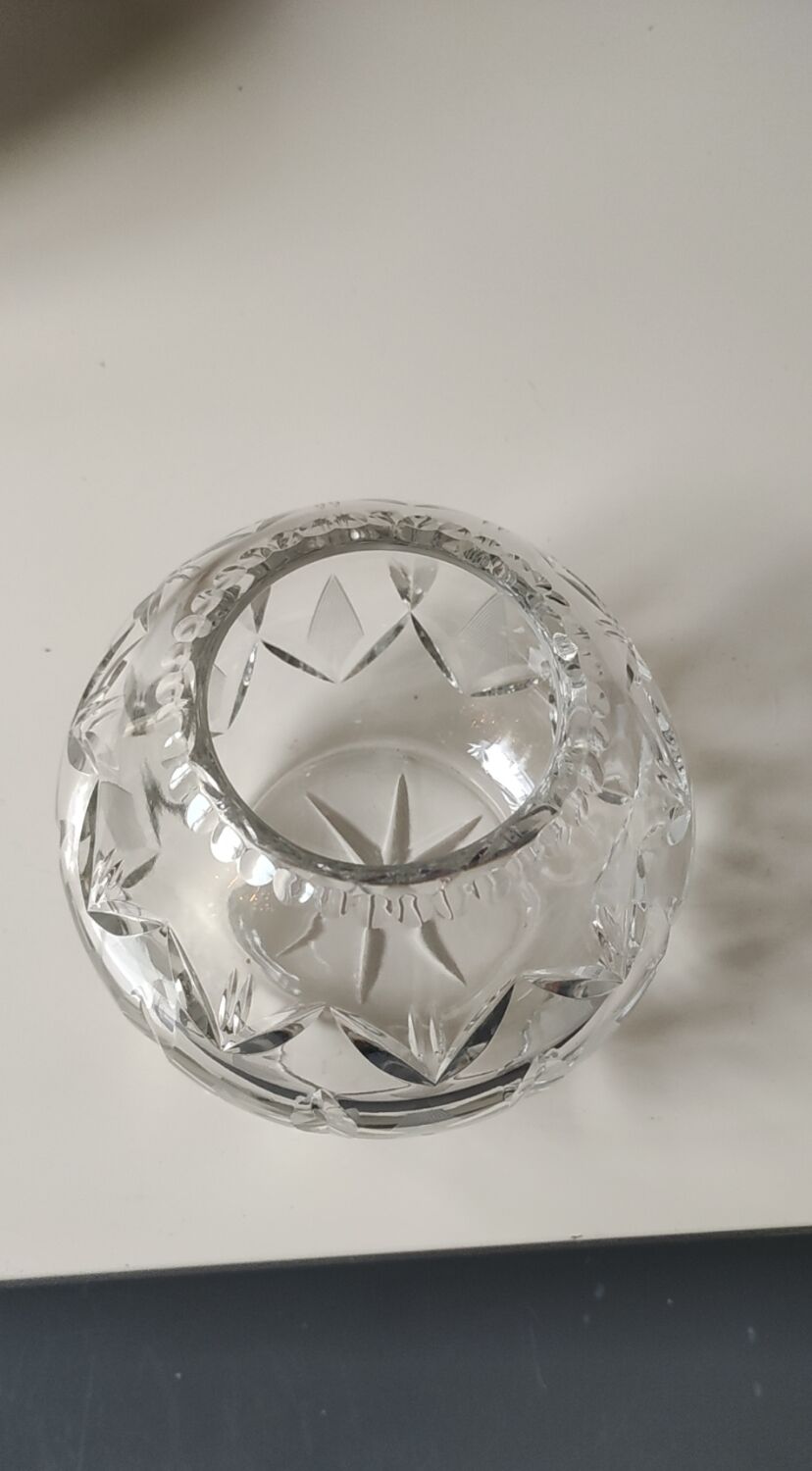 Vintage Nachtmann Spherical Vase. Crystal. Dimensions: 13 x 15 cm