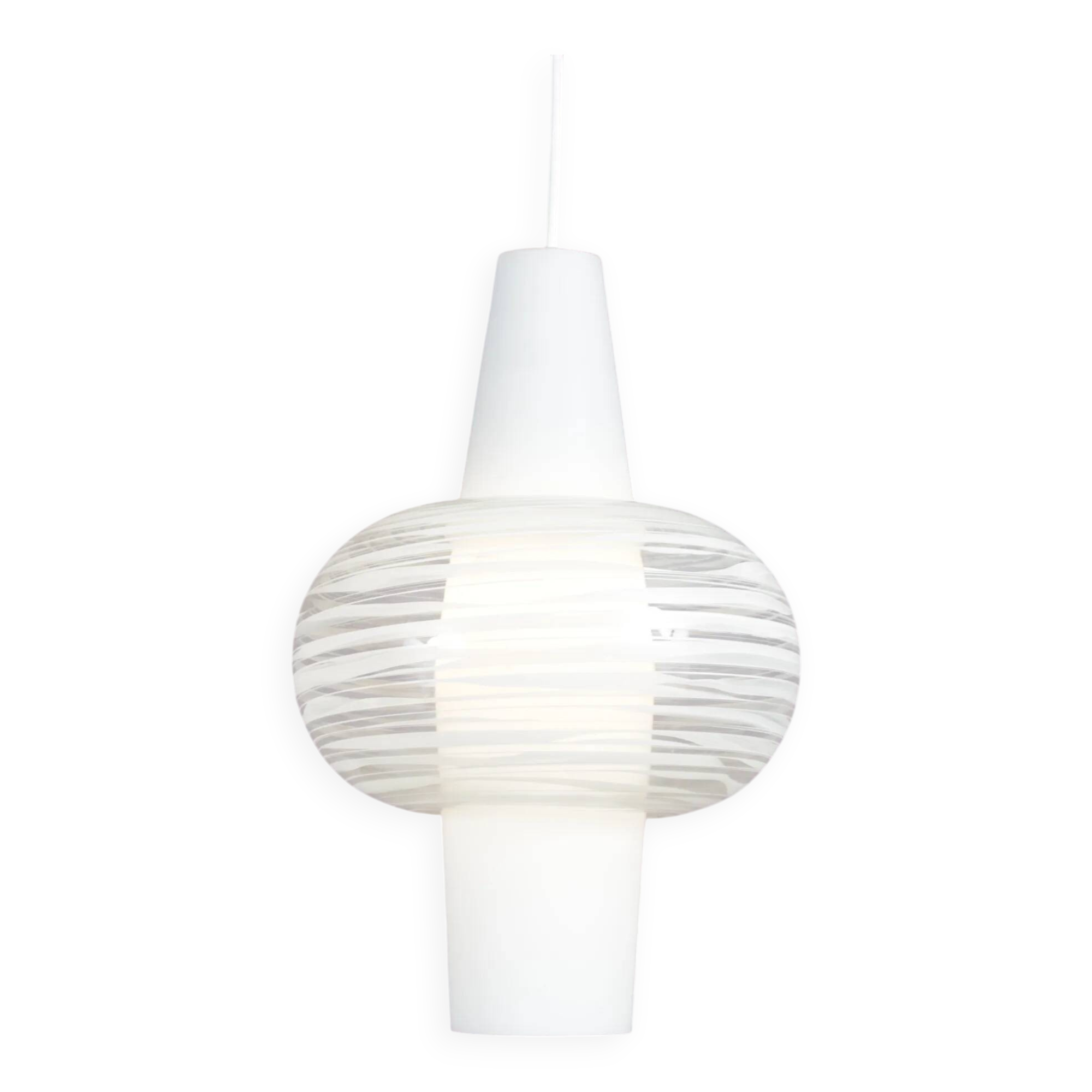 Suspension en verre des années 1950 par Louis Kalff pour Philips, Pays-Bas