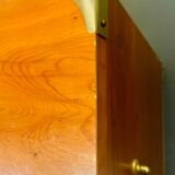 Gautier “Marine” bedside table in wood and brass, 1991