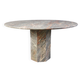 Round italian marble dining table 1970s