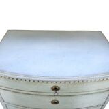 Orignal Painted Chest Of Drawers Louis Seize Style Made In Greenish Patinated Color From 1790s