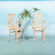 Ensemble de deux fauteuils en bois style Thonet, vintage rétro