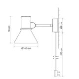 Wall lamp 80 W1 - Anglepoise - Design by Sir Kenneth Grange 2019