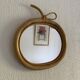 Vintage 1970s Apple Rattan Wicker Fruit Mirror - 35 x 32 cm