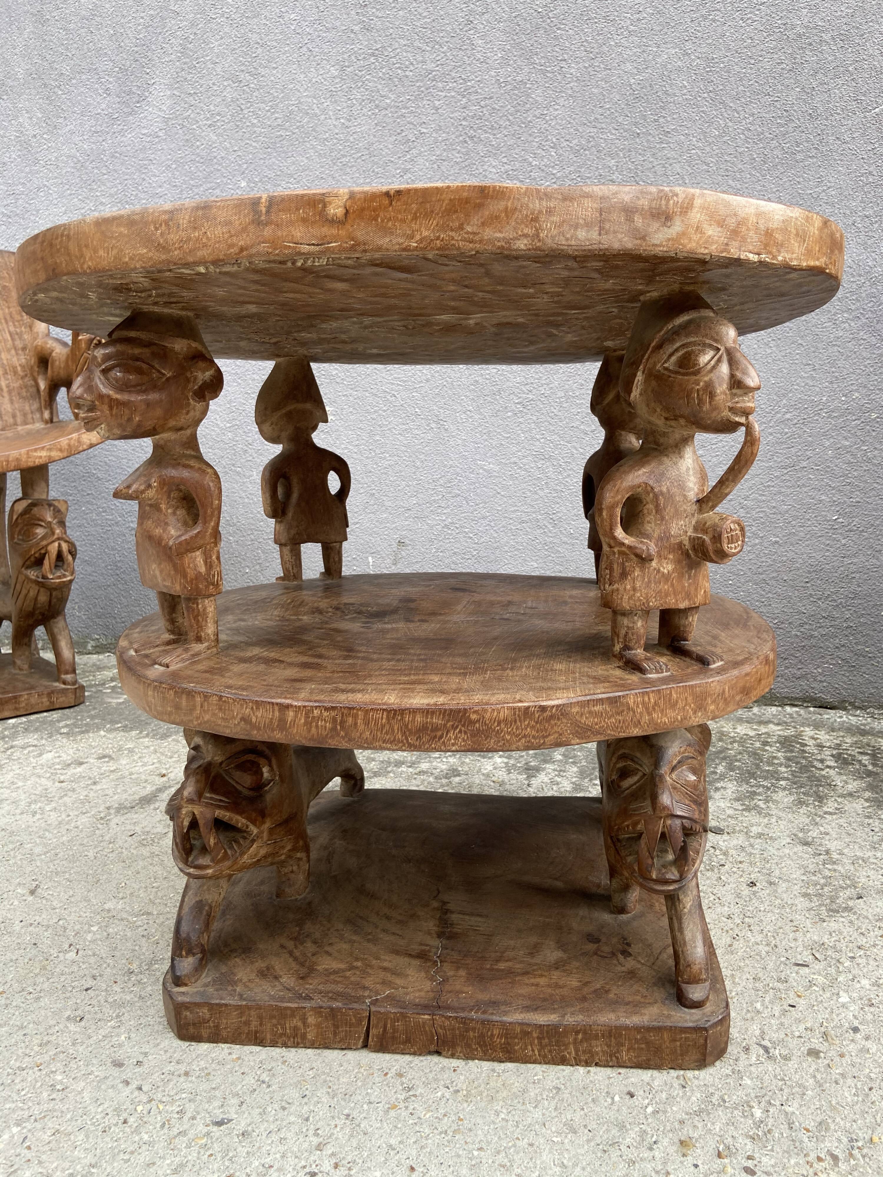 Wooden African lounge