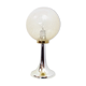 Lampe de table pied tulipe et verre craquelé doré