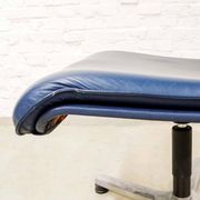 Sitag Ocean Blue Leather Executive Desk Chair. Switzerland, 1970s