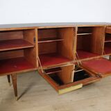 Enfilade vintage en teck et laiton - Années 70