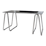 Stainless steel and glass desk