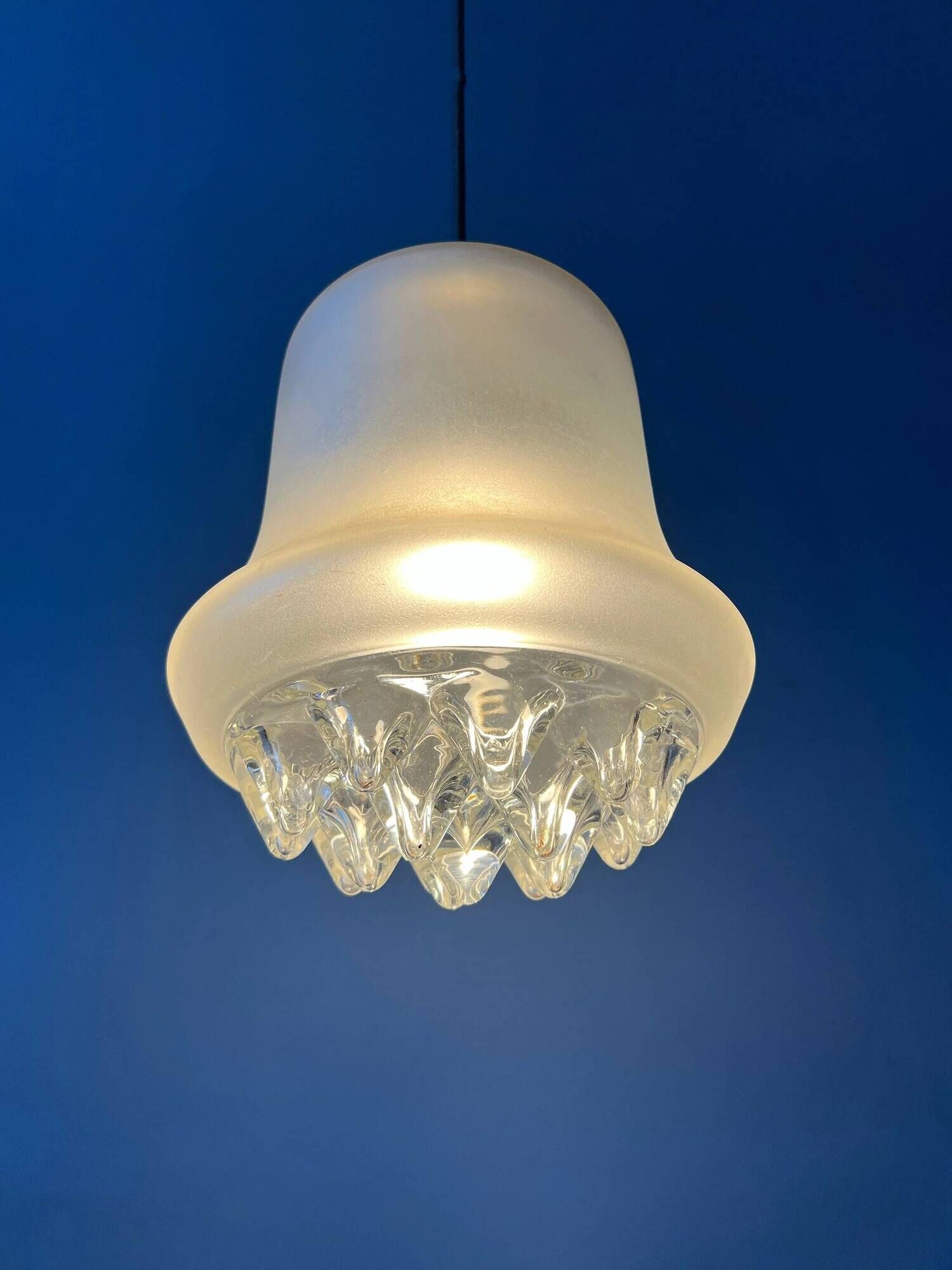 Mid-Century Frosted Glass Pendant Light Peill & Putzler