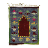 Tapis Tulu Vintage Turc Oushak 110x145 cm Laine Fait Main