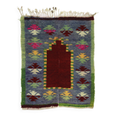 Tapis Tulu Vintage Turc Oushak 110x145 cm Laine Fait Main