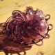 Rare amethyst blown glass cream service tripod - 13 pieces - Condition