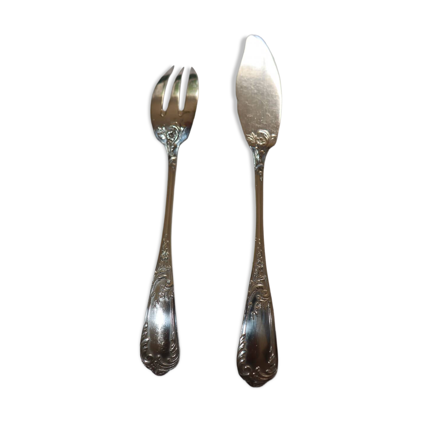 Silver-plated fish service by Ravinet d'Enfert