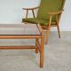 Table basse style chalet bois massif et verre  République Tchèque 1970