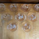 Series 9 Antique Bowls Moulded Glass Amber Iridescent Vintage #E077