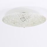 Round textured glass ceiling light J. T. Kalmar mid-century, Austria, 1960s
