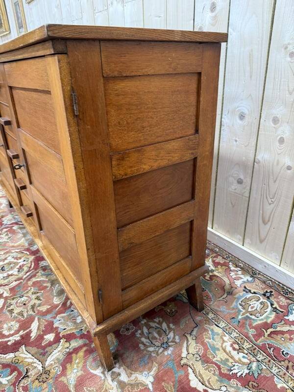Buffet en enfilade René Gabriel en chêne 1950