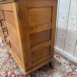 Buffet en enfilade René Gabriel en chêne 1950