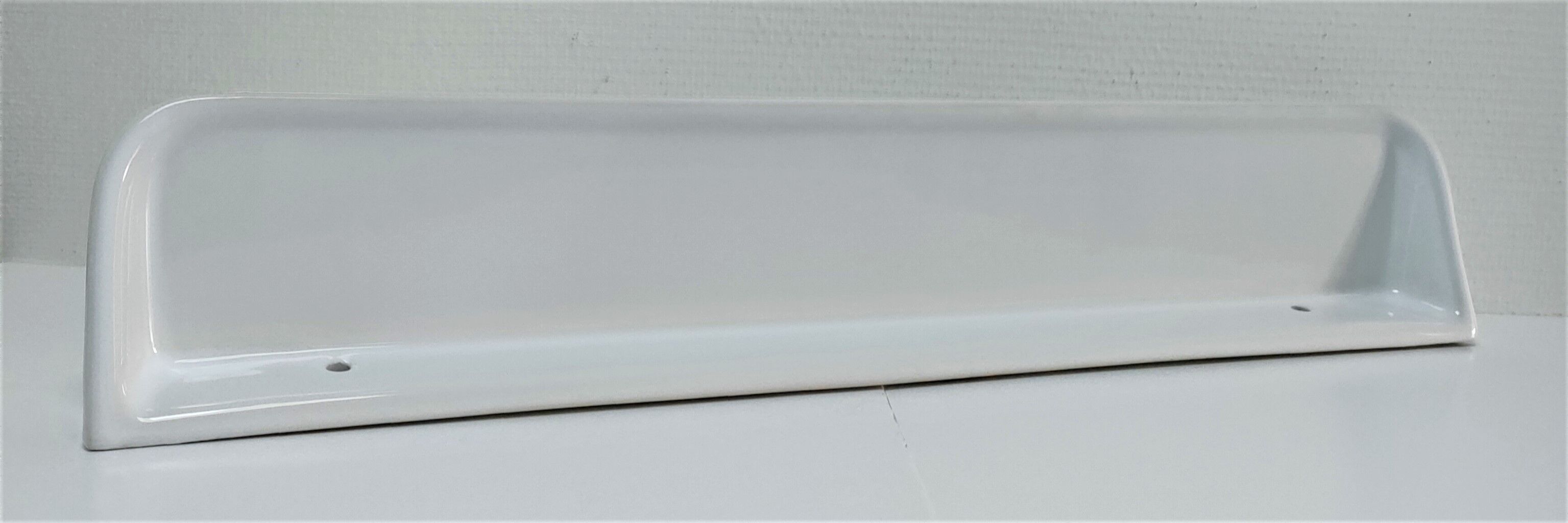 Vintage white glazed ceramic wall shelf