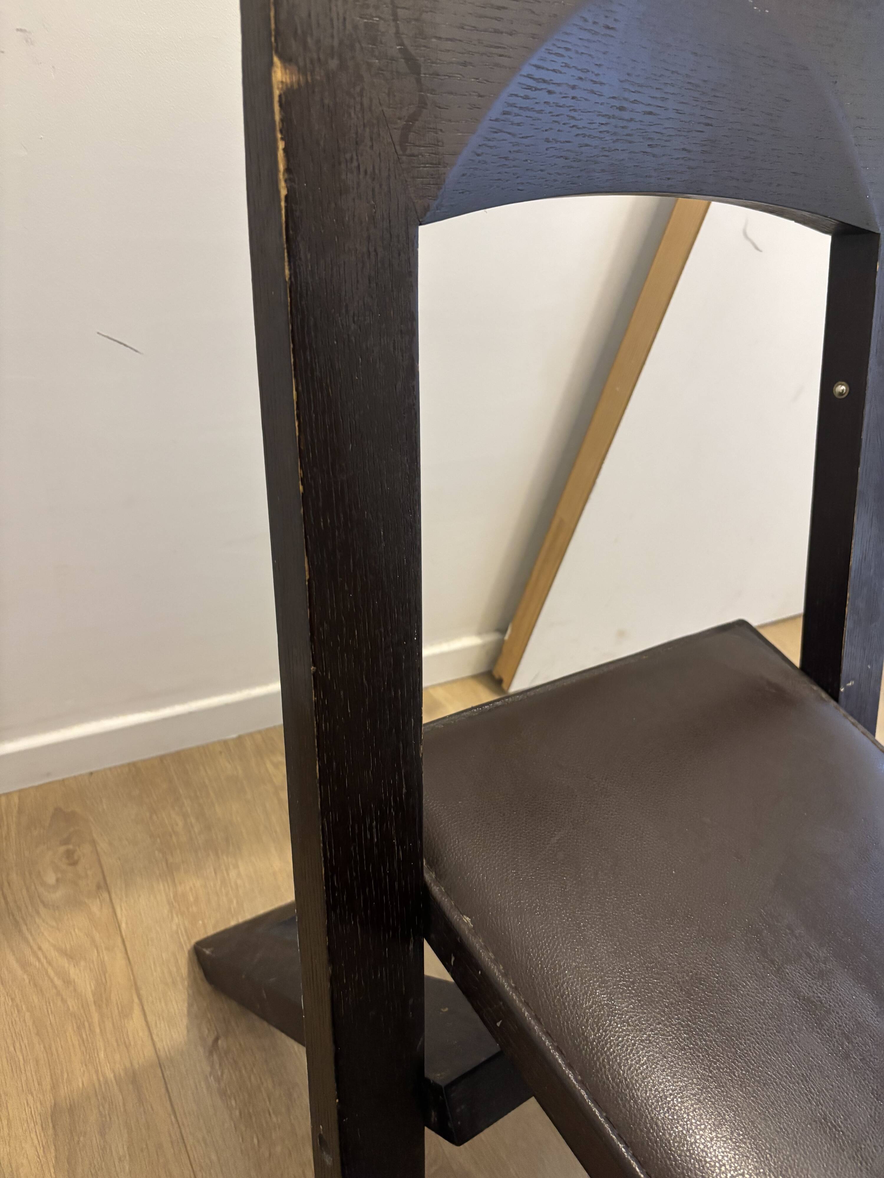 Set of 4 Gautier folding chairs in solid wood