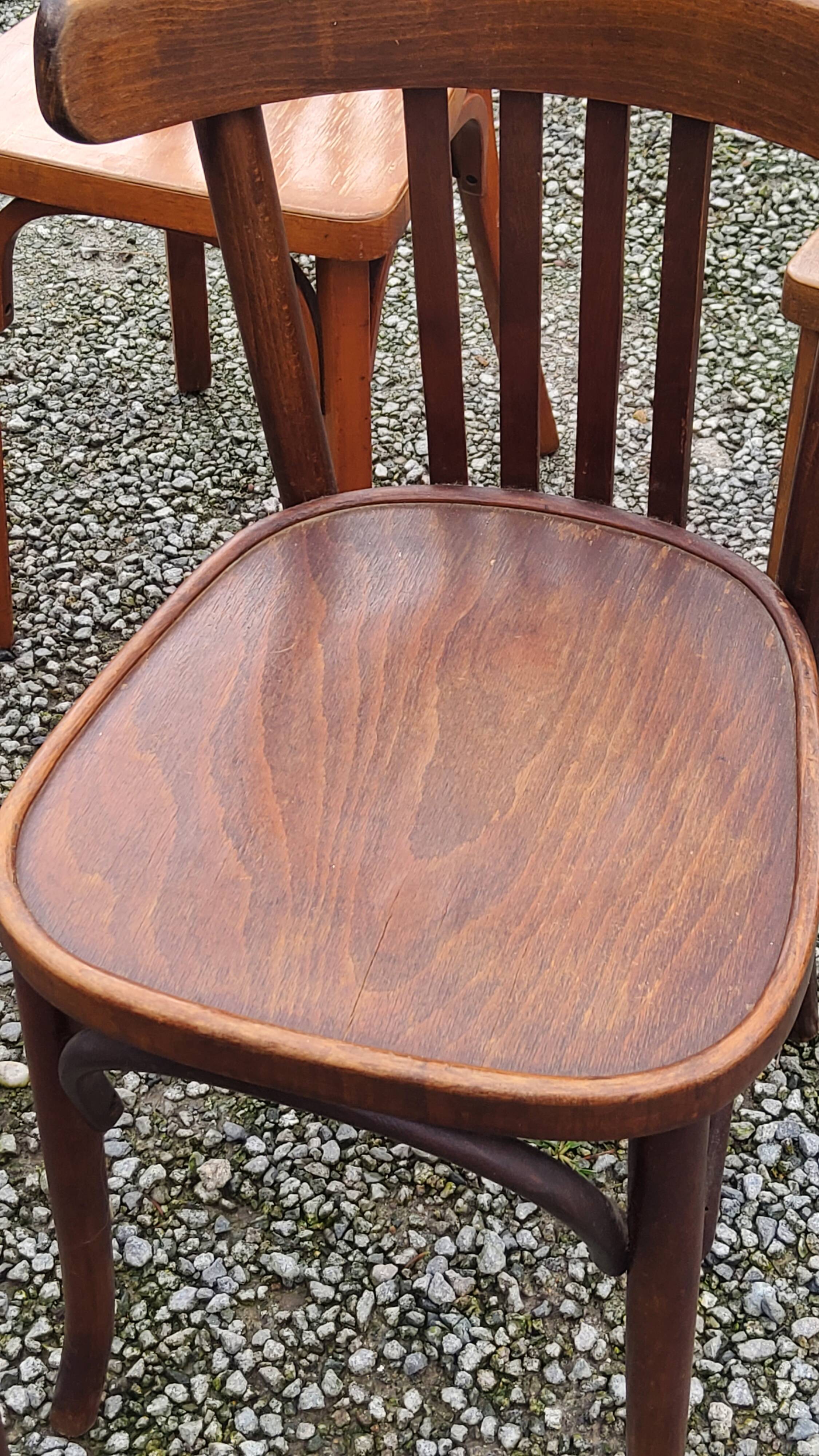 Set of 6 old bistro chairs Baumann and others