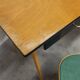Baumann desk and chair, 1960s, Formica, wood and black, green seat