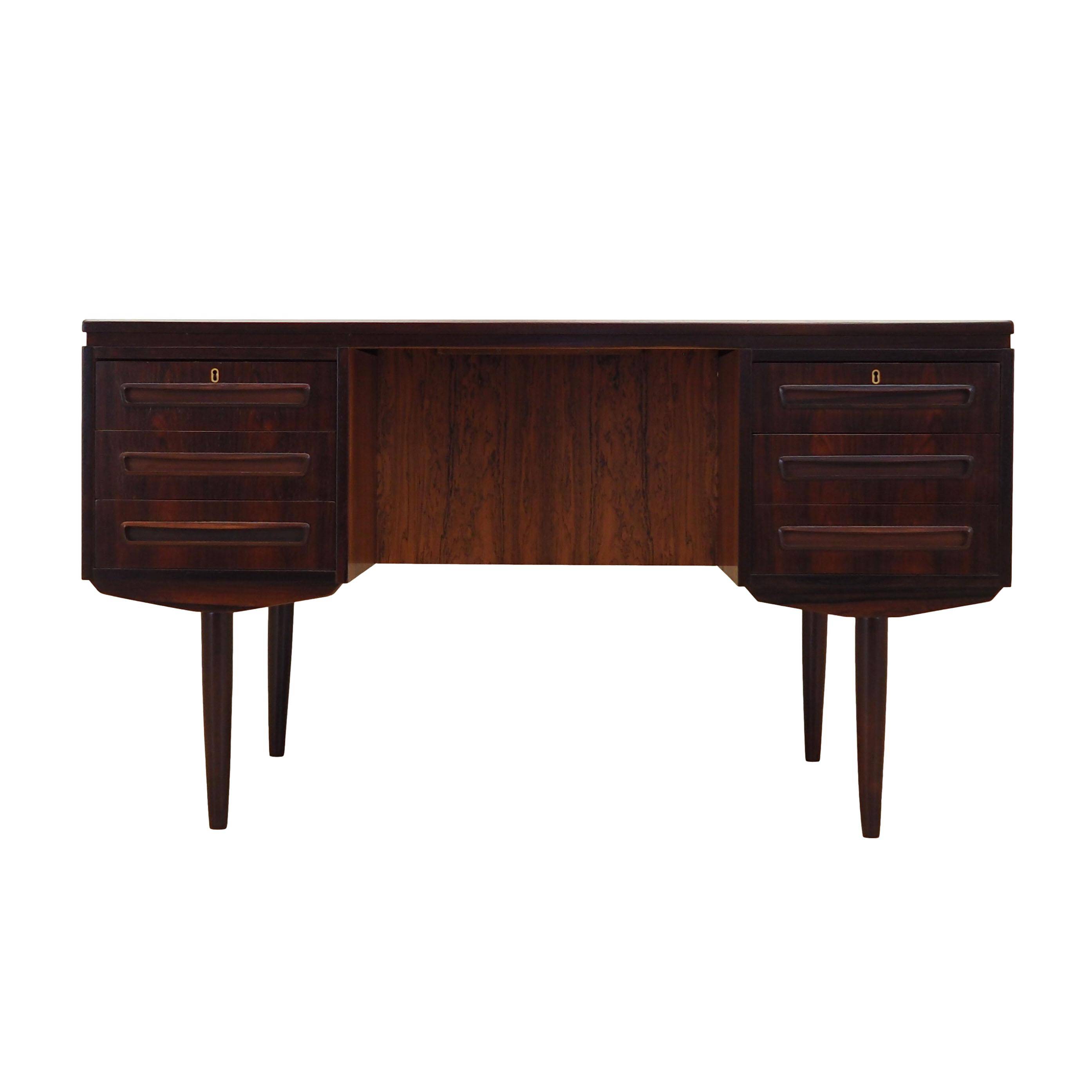 Rosewood desk, Danish design, 1960s, designer: J. Svenstrup