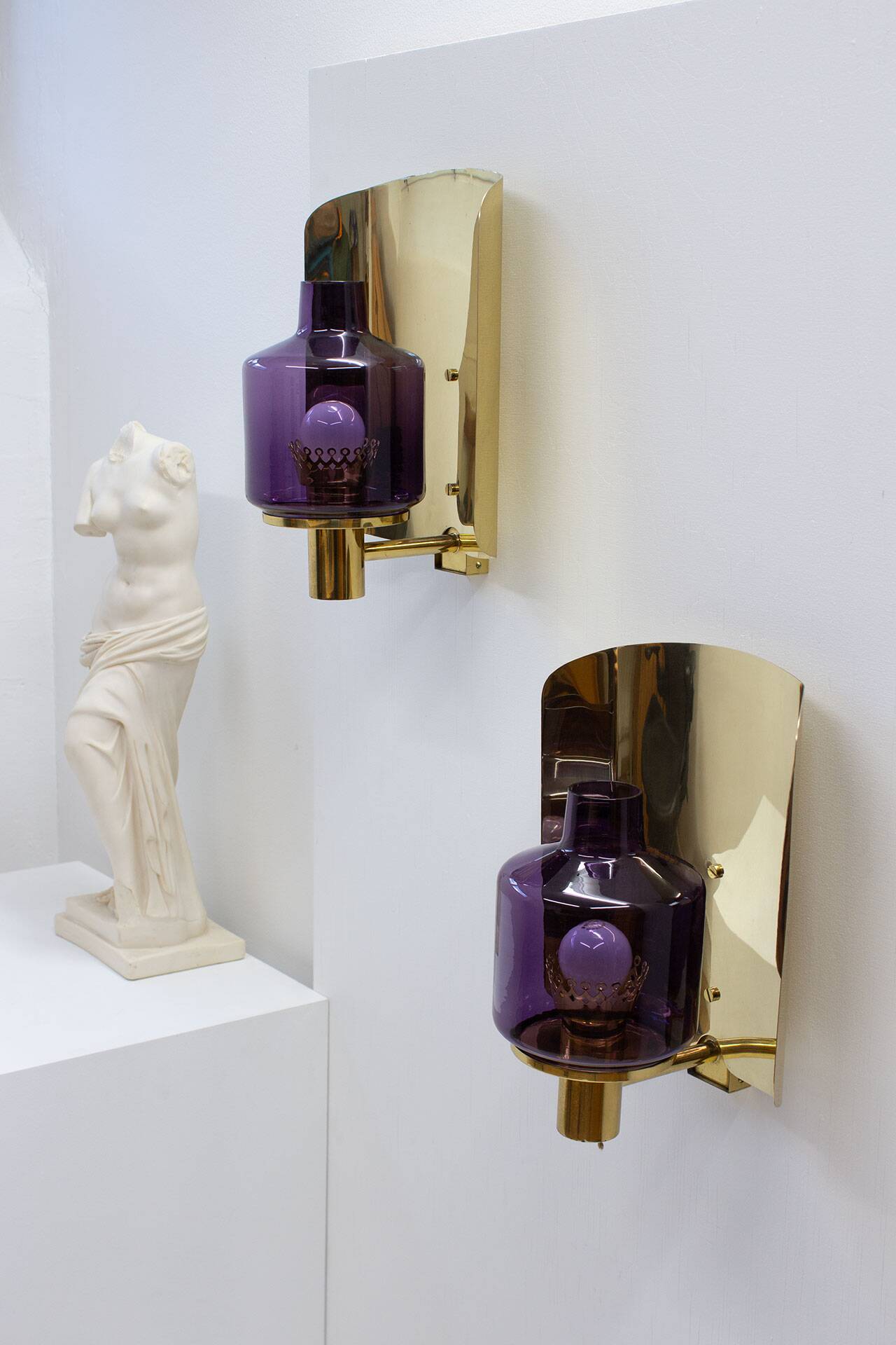 Pair of sconces wall lamp by Hans-Agne Jakobsson model V-222, Sweden