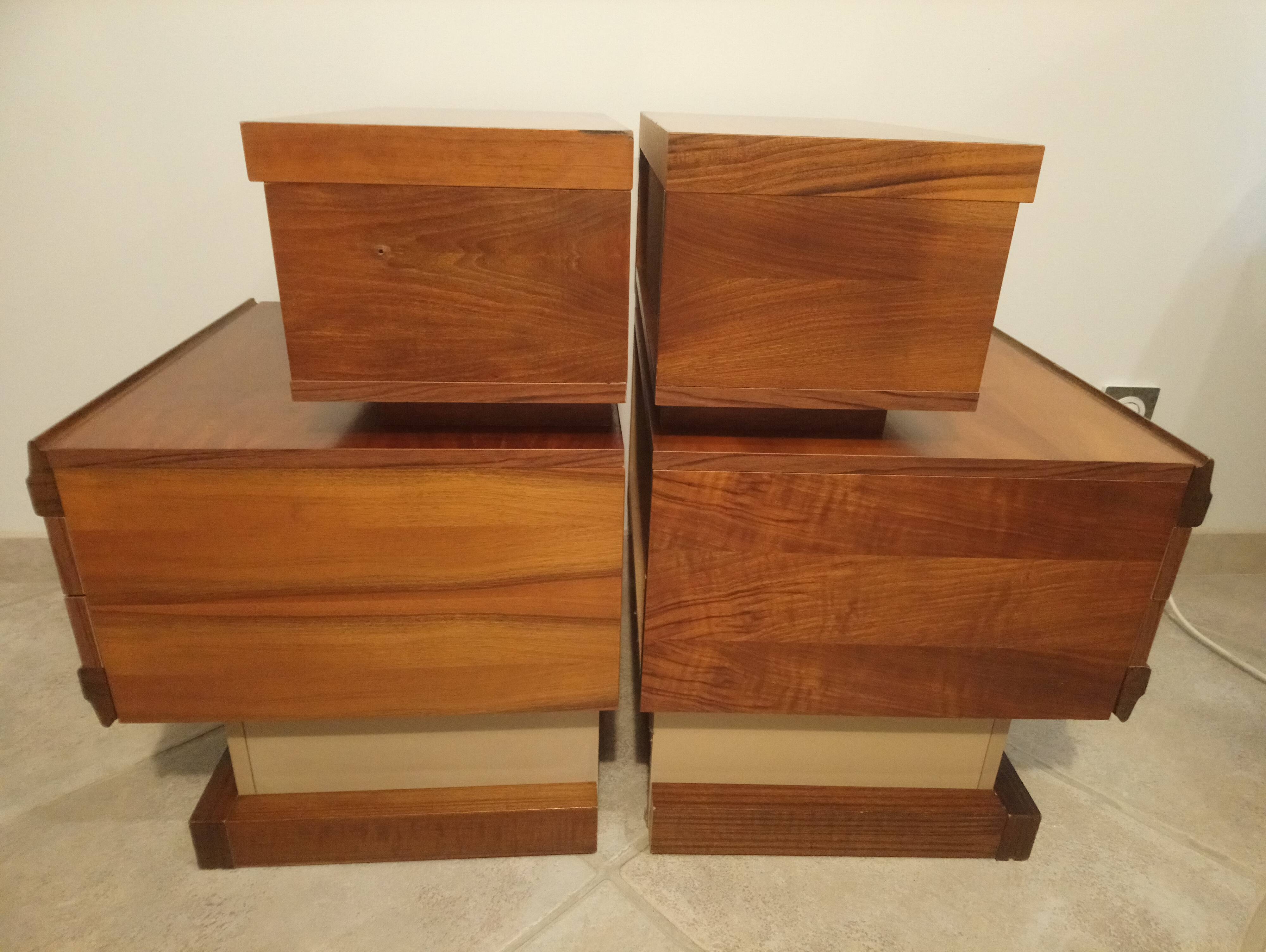 Paire de chevets scandinave teck année 70 simat doubinski
