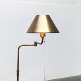 Lesan floor lamp in vintage German brass, Hollywood Regency style by Florian Schulz, 1970s.