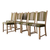 6 oak dining chairs by Henning Kjaernulf | Denmark | 1950s