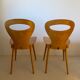 Paire de chaises fourmi Baumann années 50