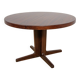 Mid-century round rosewood extendable dining table, Denmark, 1960s