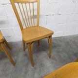 Set of 4 Baumann bistro chairs model 153 stamped 1981.