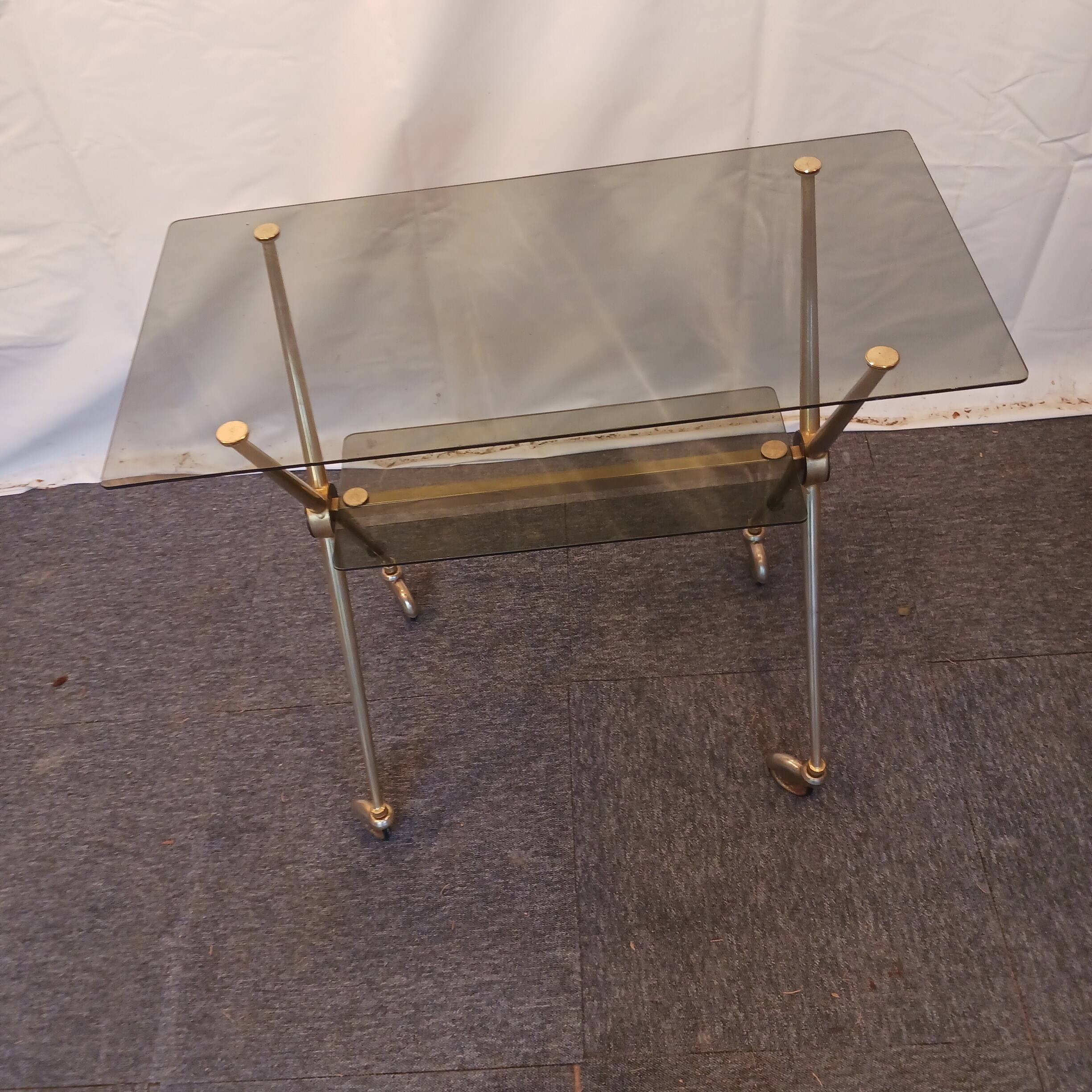 Desert glass and brass circa 1960