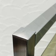 Vintage Italian design shelf in chrome and smoked glass from the 1970s.