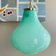 Lustre en verre opalin turquoise des années 50