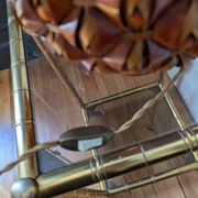 Large vintage woven lamp base in Riviera/Boho style from the 1970s.
