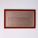 Large Red Velvet Bronze wall Mirror 1960s Italy Status: