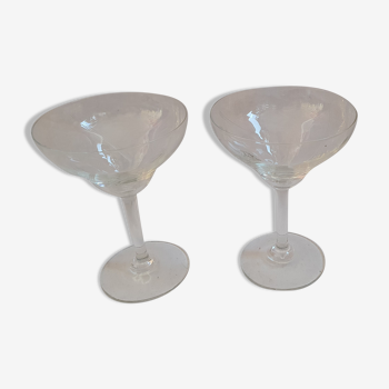 Duo of champagne glasses from 1960