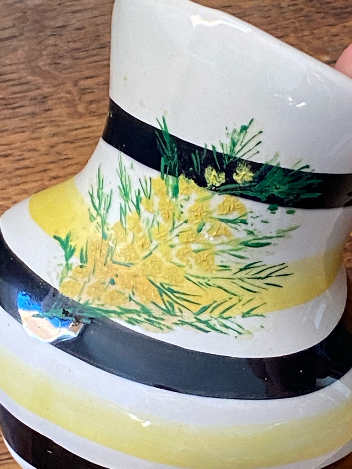 Mini vase, mimosa, ceramic, Poët Laval