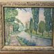 Pollet (a), watercolour "canal in spring" signed 20th century
