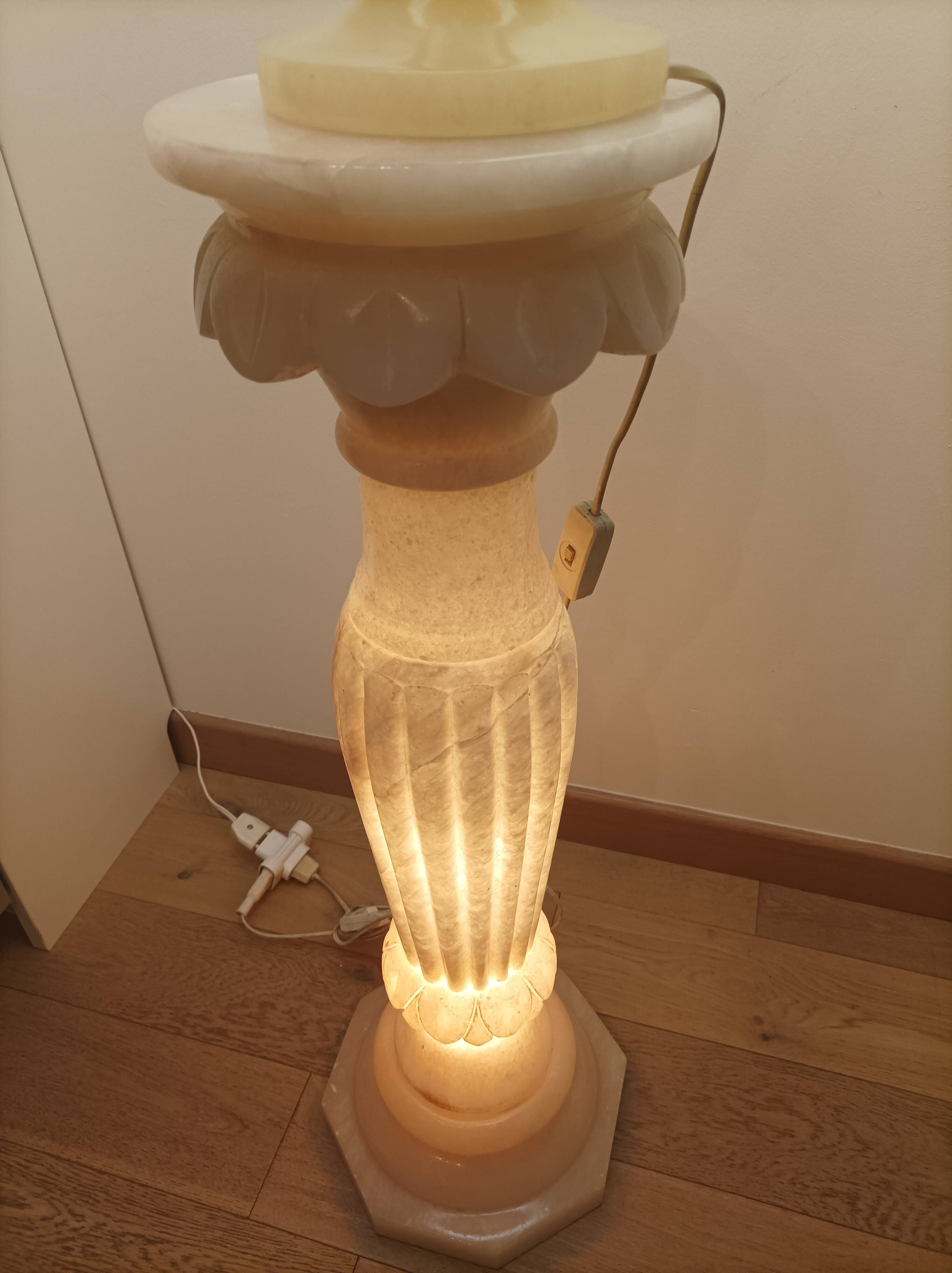 Alabaster lamp and column