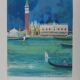 Paul Collomb : Le lagon de Venise, lithographie originale signée