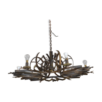 Wrought iron chandelier 6 lights